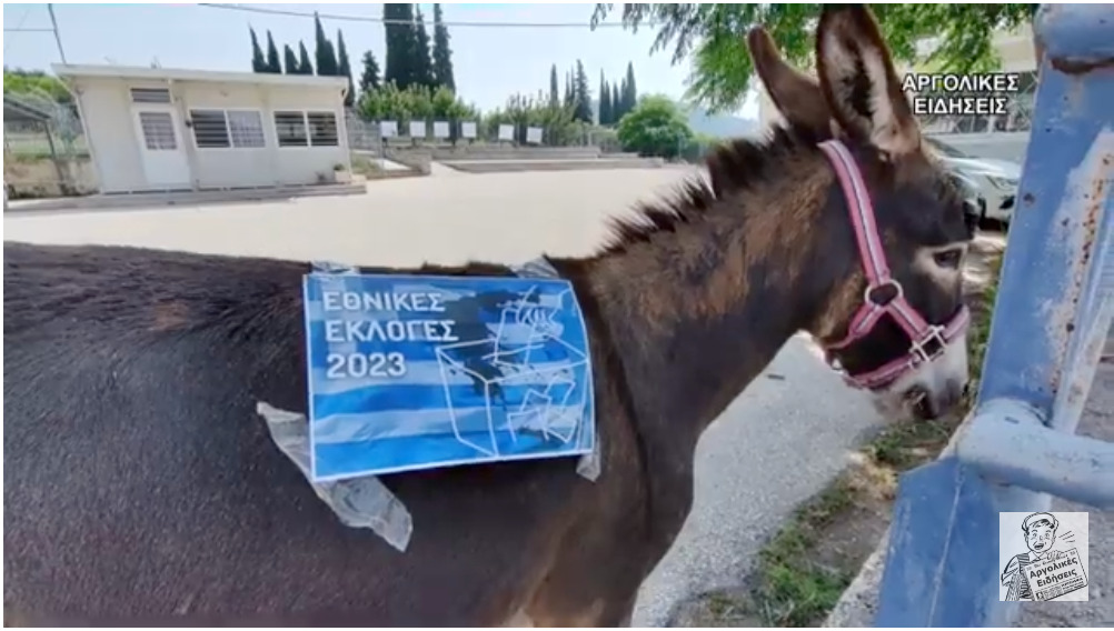 Εκλογές 2023: Πήγε να ψηφίσει με τον γάιδαρο του – Viral ο γαιδαράκος στο Ναύπλιο Εκλογές-2023:-Πήγε-να-ψηφίσει-με-τον-γάιδαρο-του-–-viral-ο-γαιδαράκος-στο-Ναύπλιο