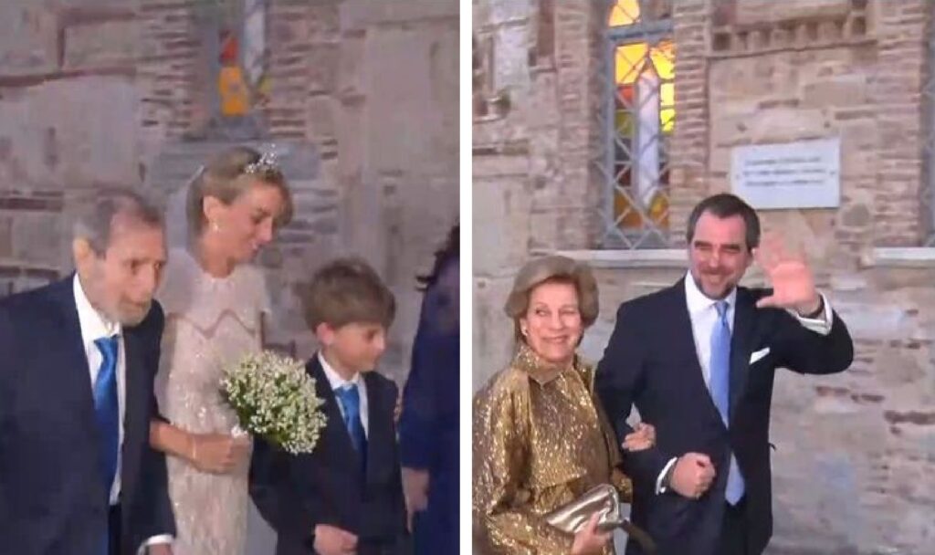Έγινε ο γάμος του Νικόλαου Ντε Γκρες και της Χρυσής Βαρδινογιάννη: Το ιδιαίτερο νυφικό, η ενόχληση της Άννας Μαρίας που την έκανε να σκύψει και η καλοντυμένη Μαρί Σαντάλ